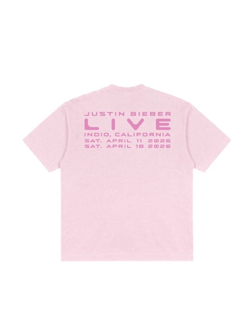 Justin Bieber LIVE SKYLRK Coachella tshirt